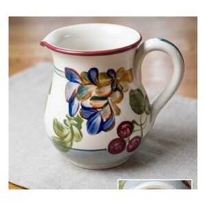 Cottagecore MacTavish & Ellsworth Hand Painted Ceramic Creamer Floral Grapes